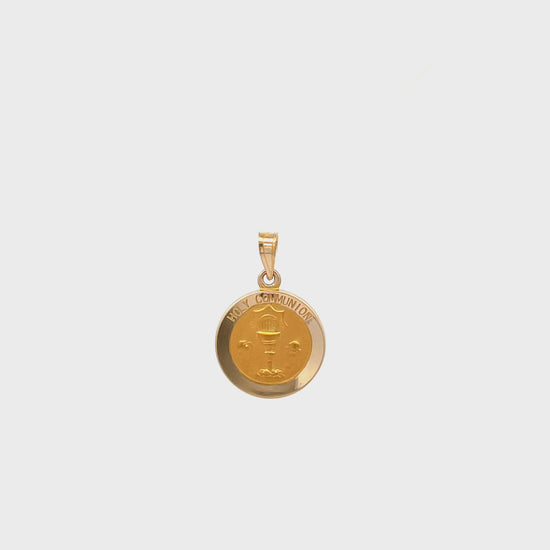 14K Yellow Gold Holy Communion Medal M S