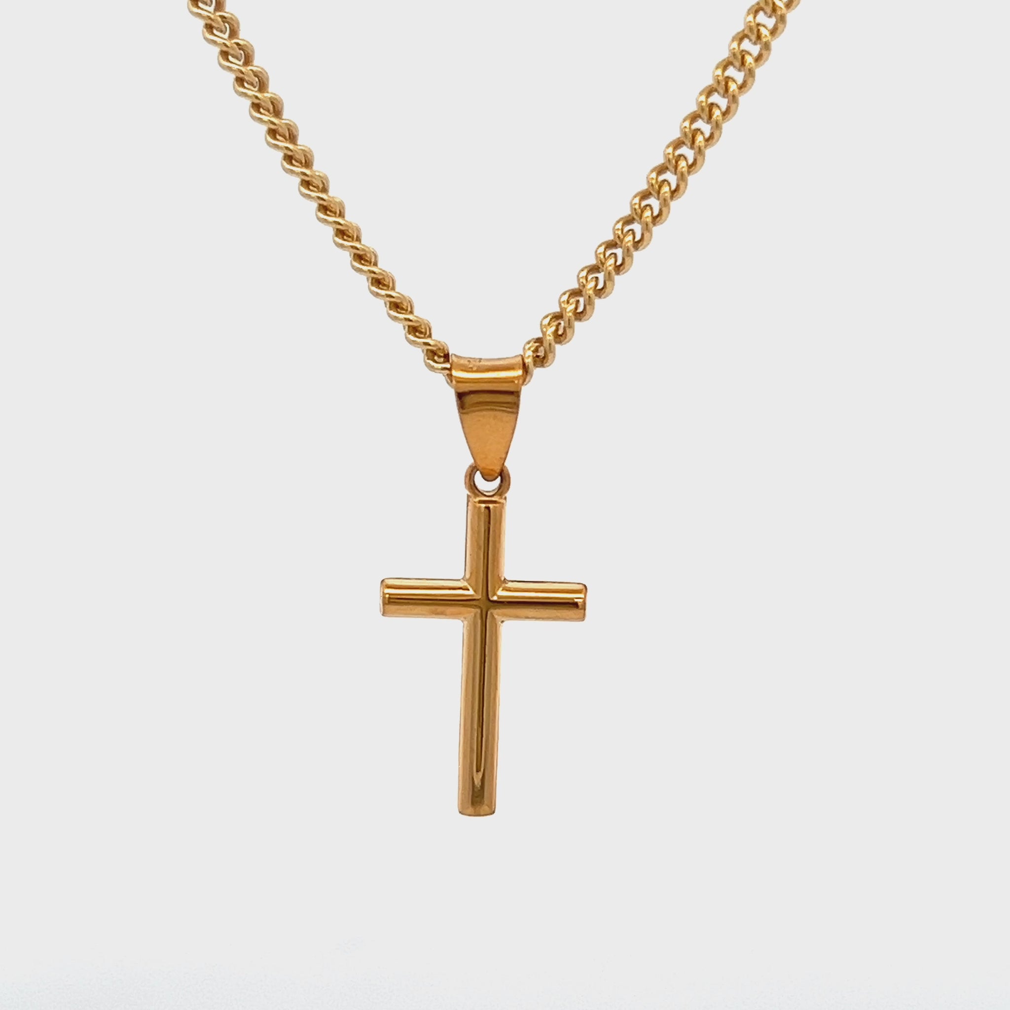 24K Gold Plated XS Cross Necklace