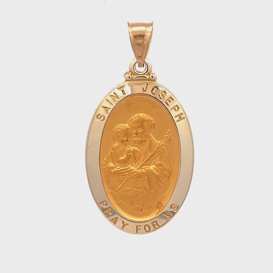 14K Yellow Gold Saint Joseph Medal L M S XS