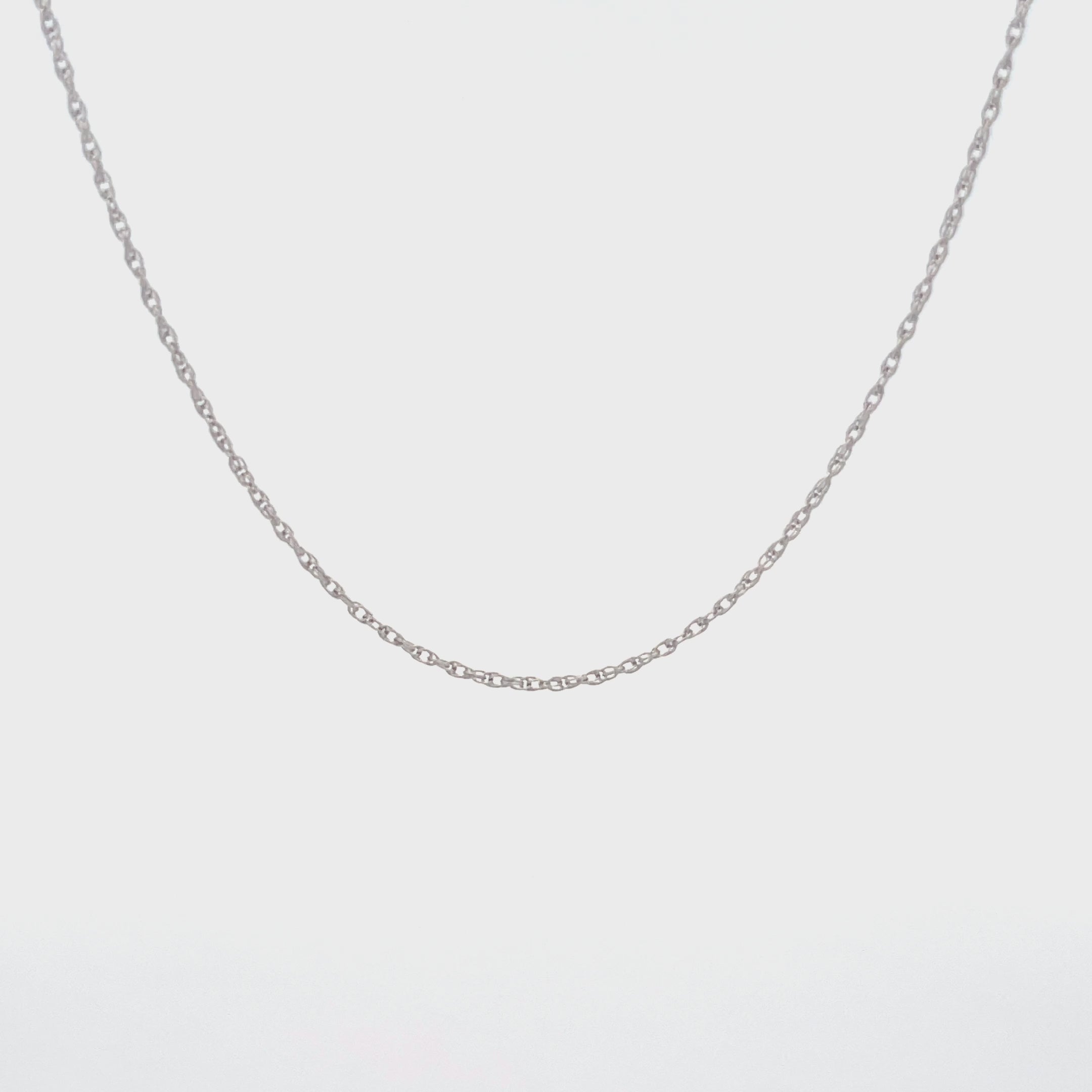 14K White Gold Chain