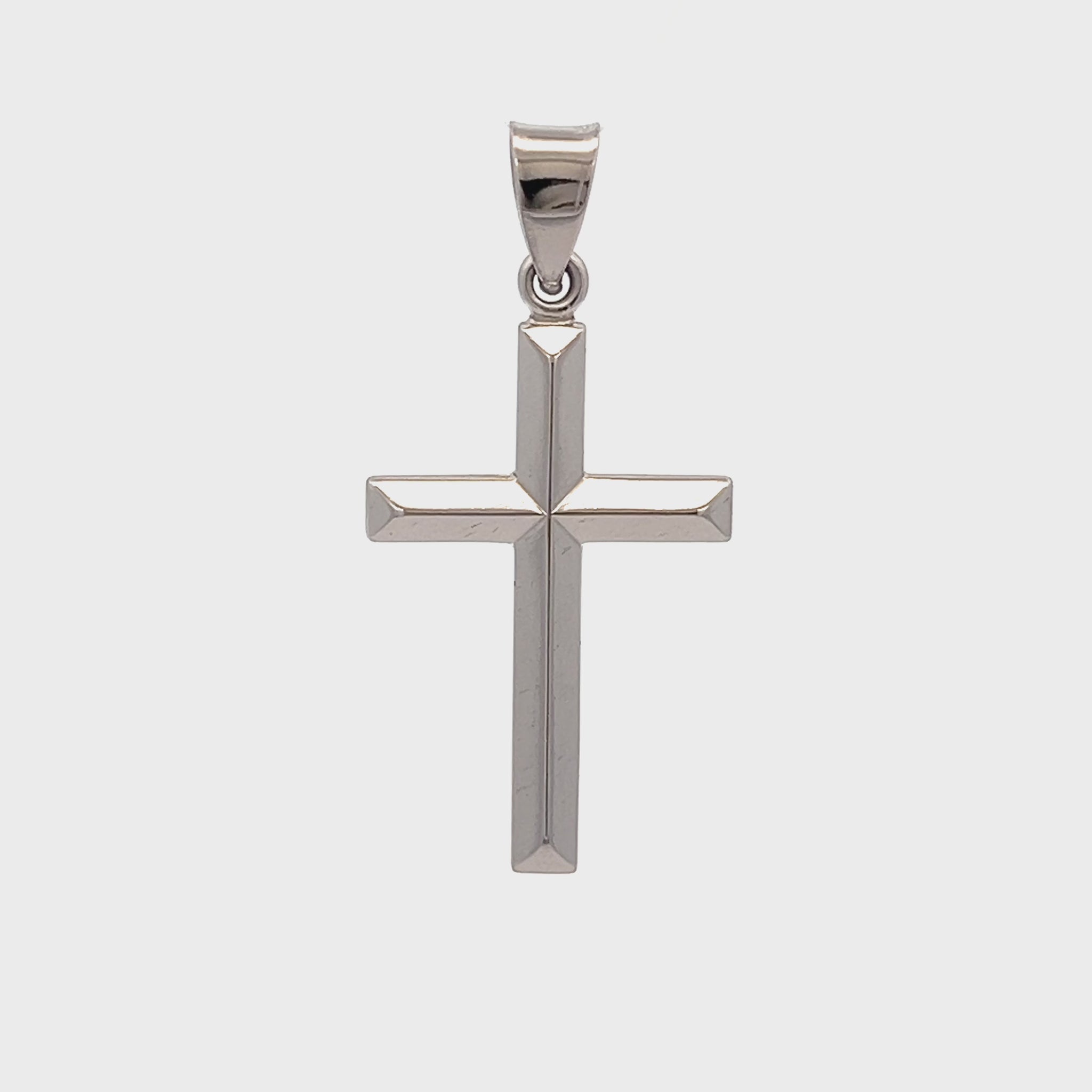 925 Bright Silver Cross L M S XS