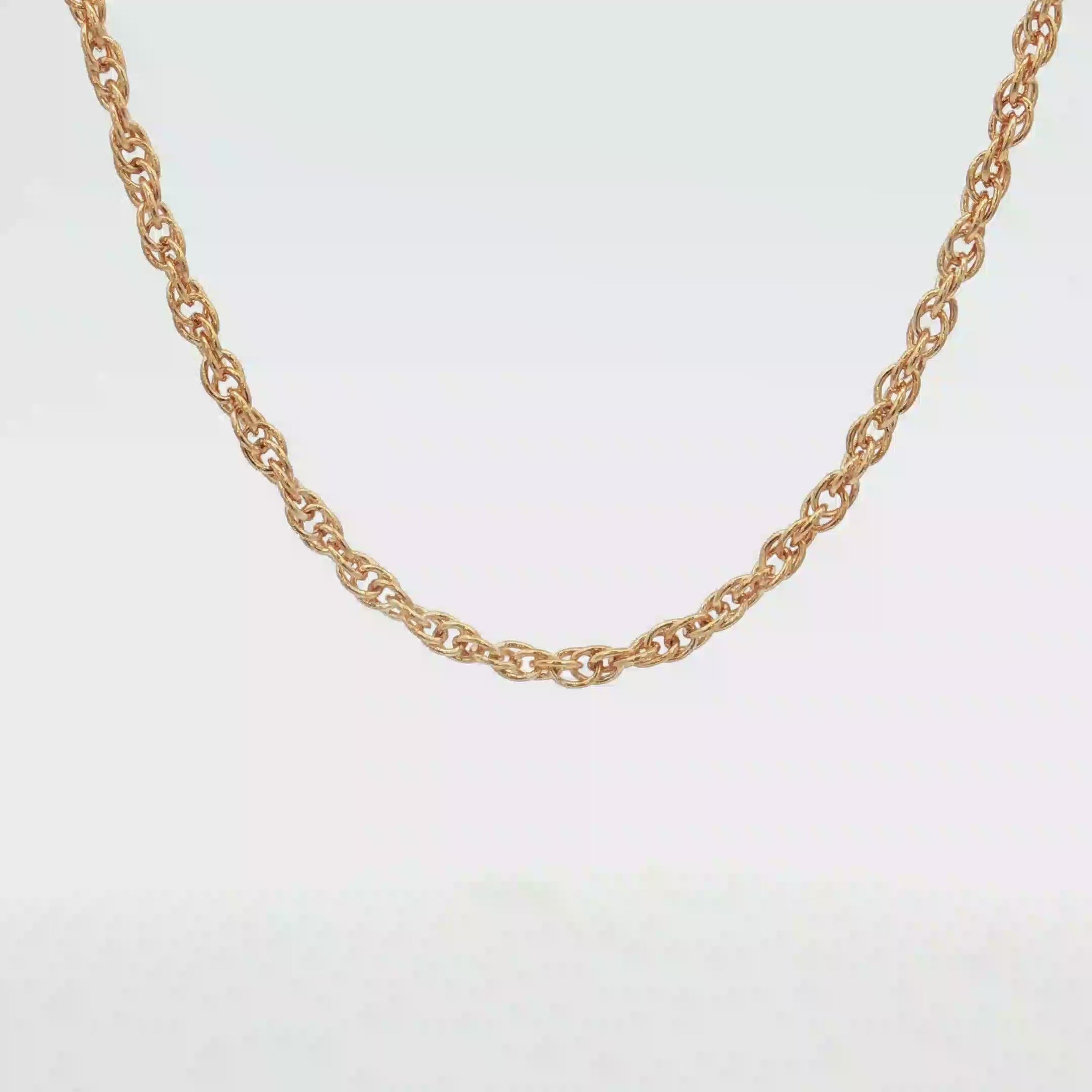 14K Double Bonded Gold 22" Rope chain video