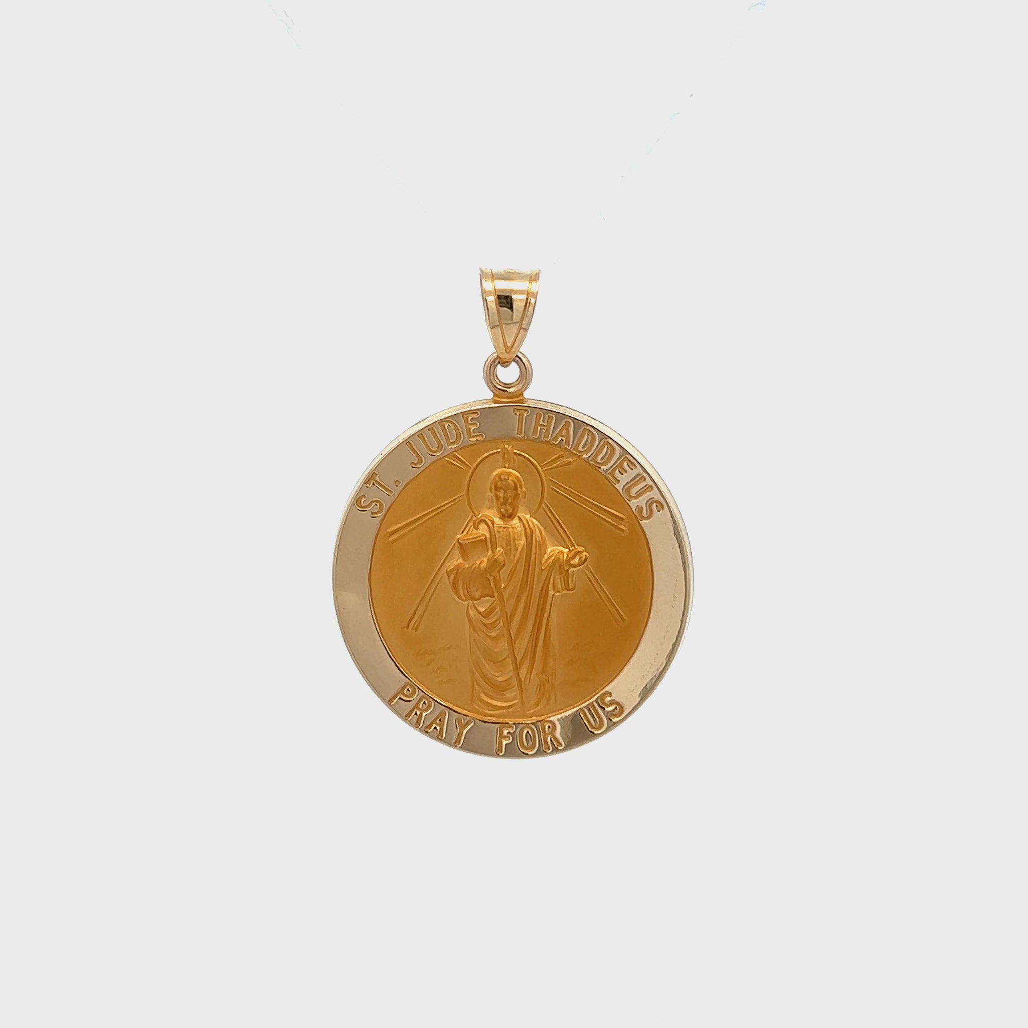 14K Yellow Gold Saint Jude Medal XL L M S