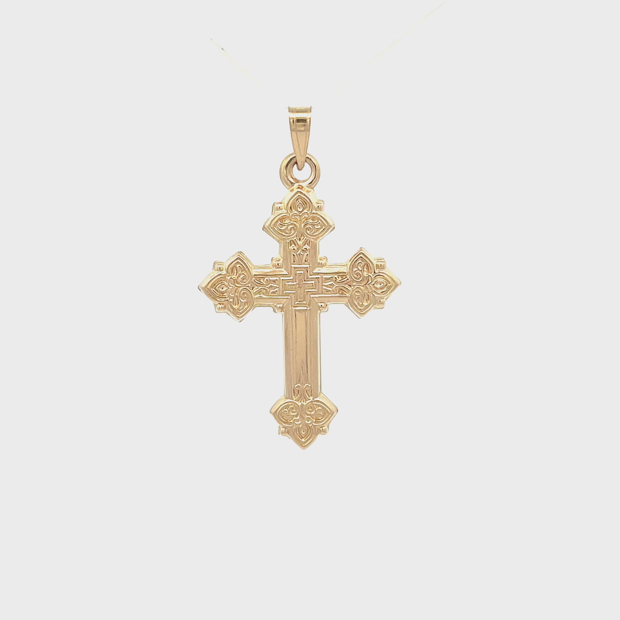 14K Yellow Gold Cross XL M S