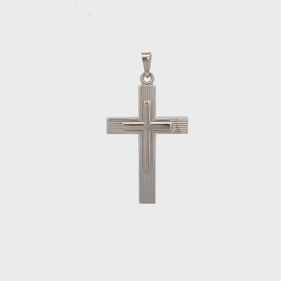 14K White Gold Cross L M S XS