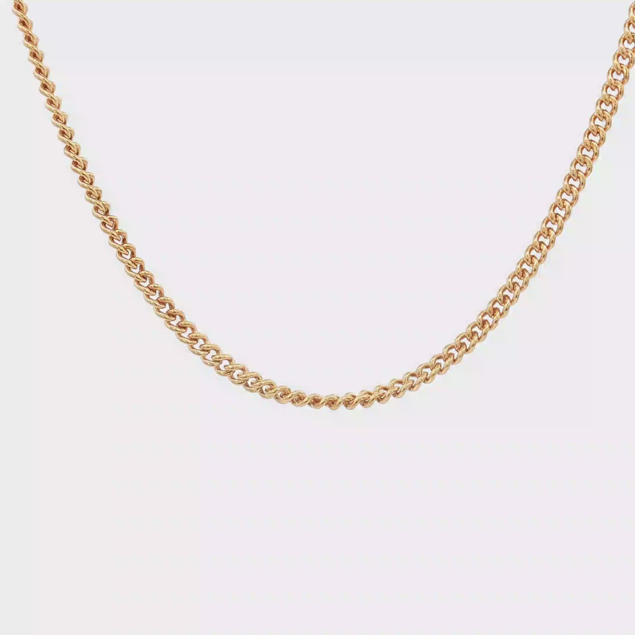 14K Double Bonded Gold 22" cable chain video