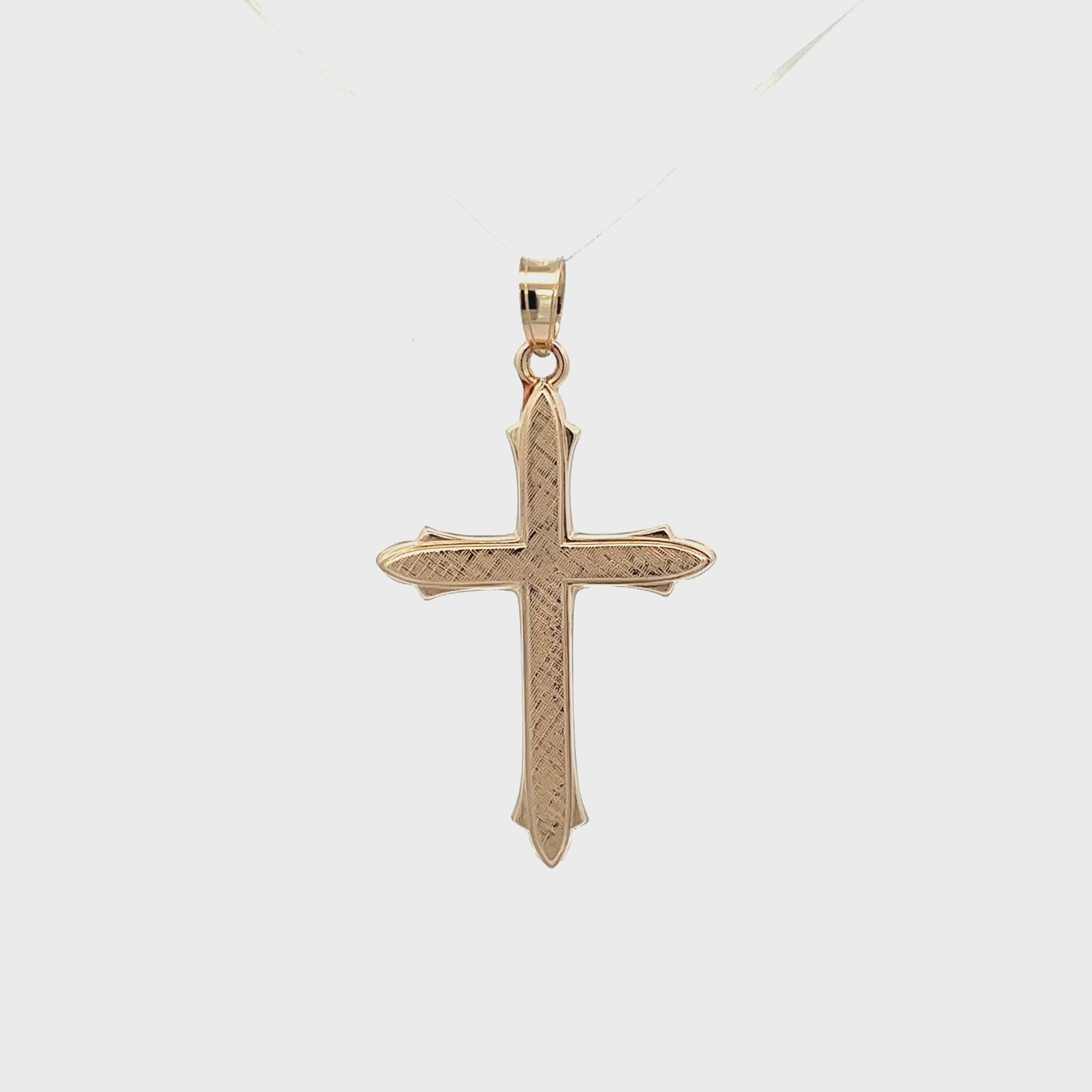 14K Yellow Gold Cross L M S