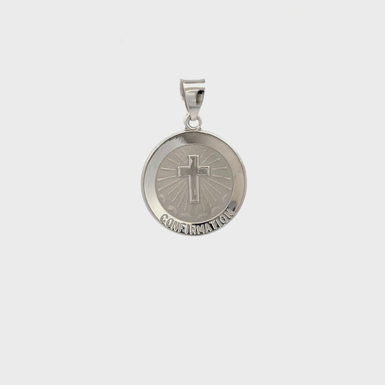 14K White Gold Confirmation Medal M S