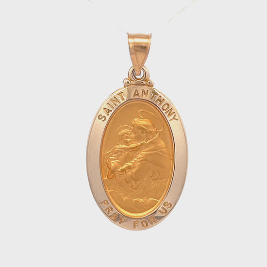 14K Yellow Gold Saint Anthony Medal L M S XS