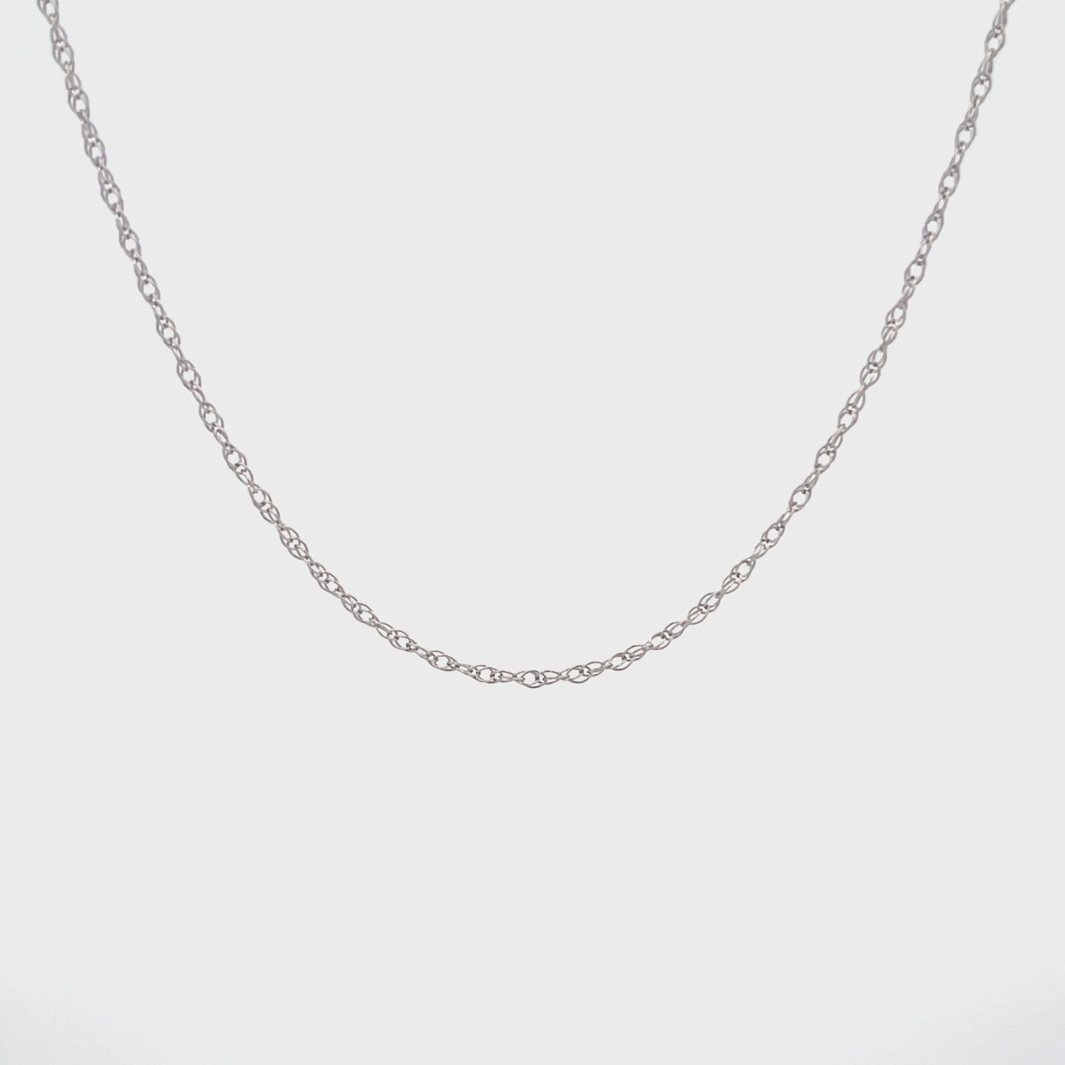 14K White Gold Chain