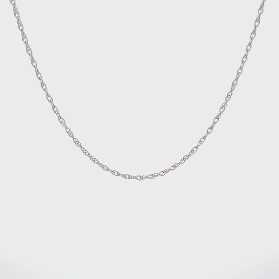 14K White Gold Chain