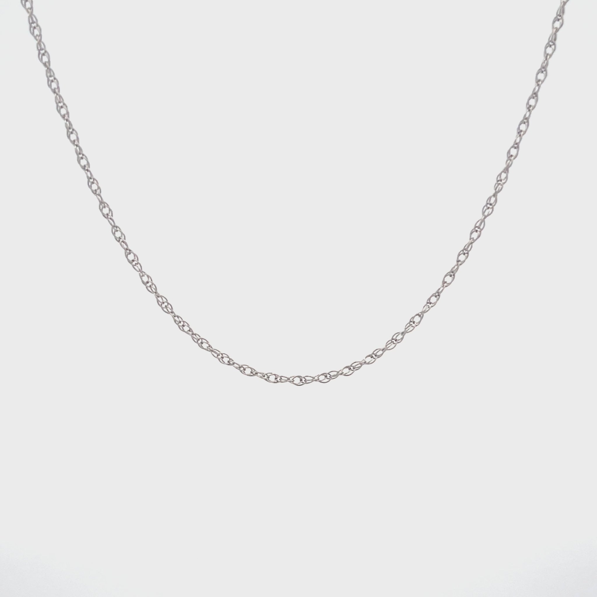 14K White Gold Chain