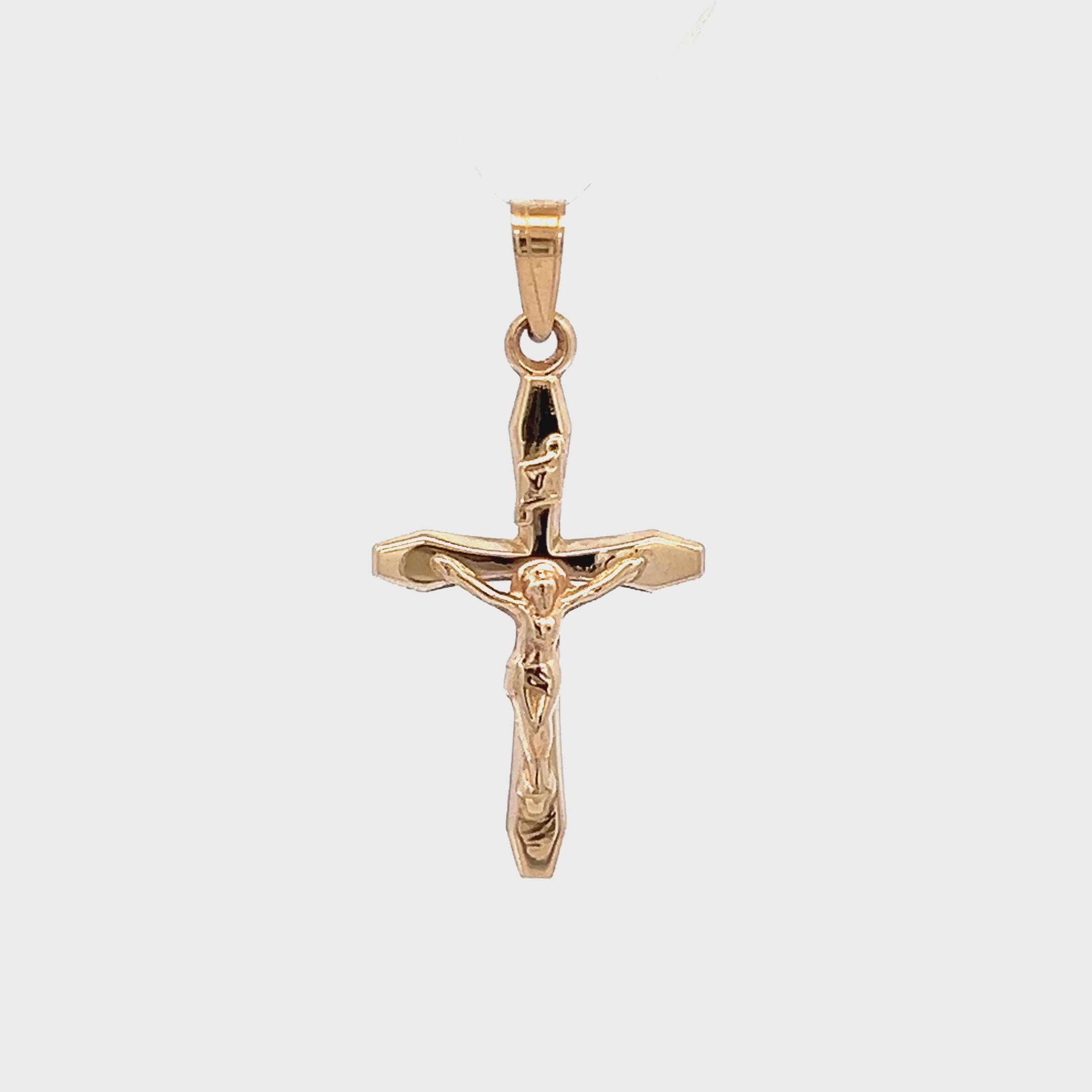 14K Yellow Gold Crucifix M S