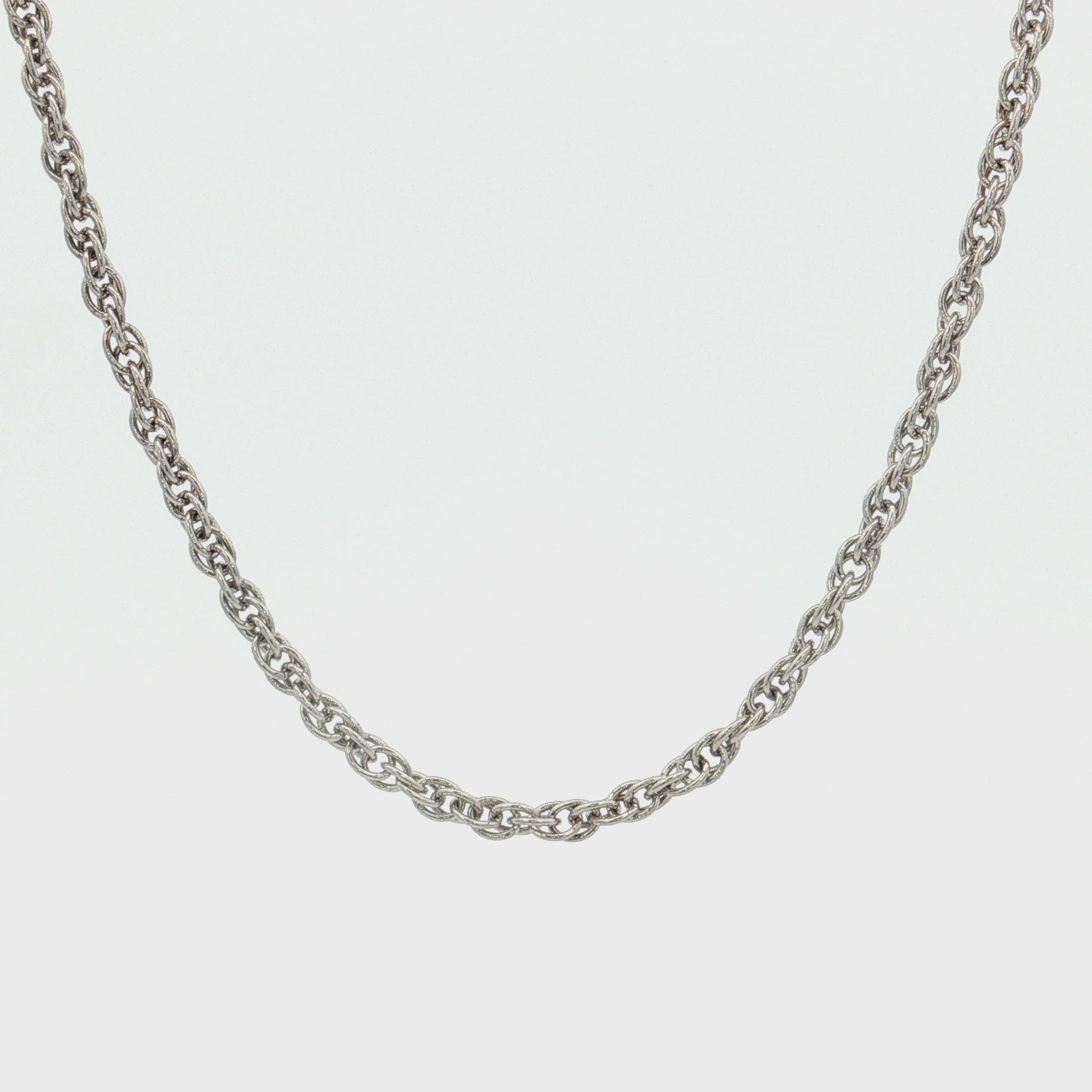 Solid 925 Sterling Silver 20" Rope Chain video