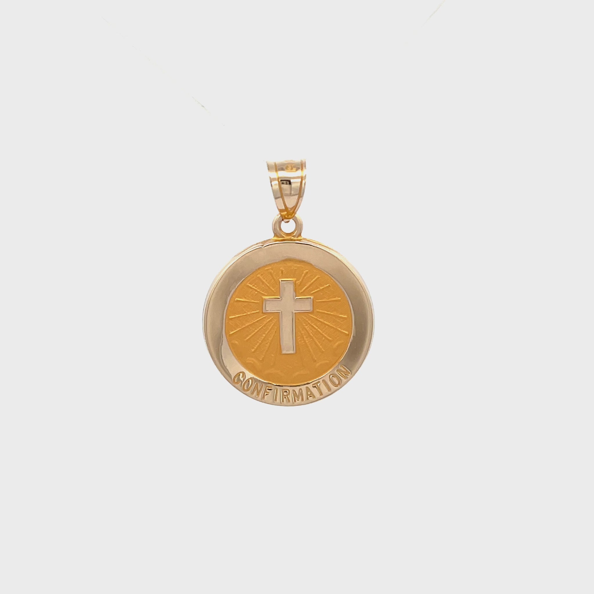 14K Yellow Gold Confirmation Medal M S