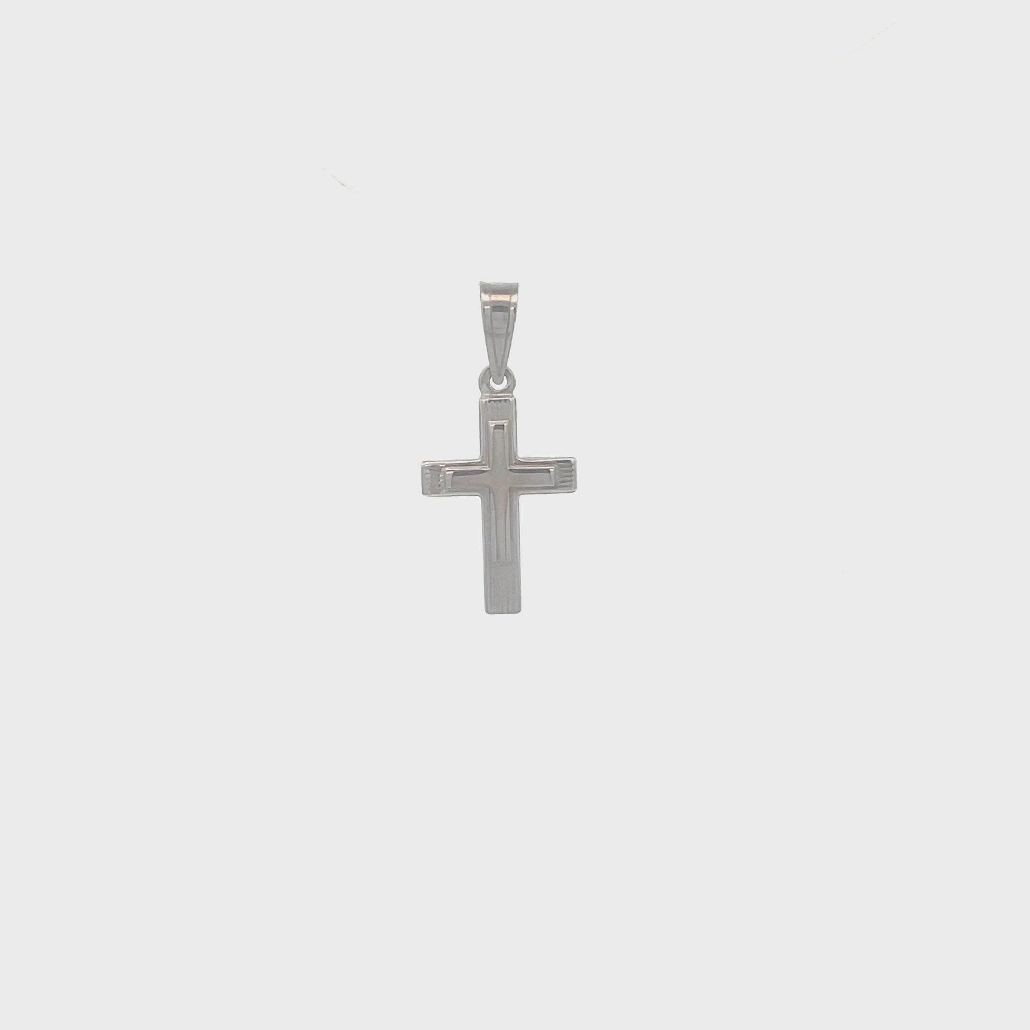 14K White Gold XXS Tiny Cross