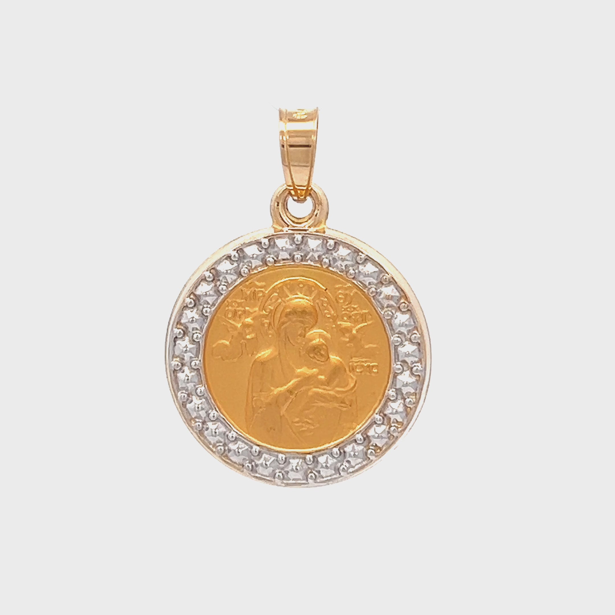 14K Yellow Gold S Perpetual Help Medal