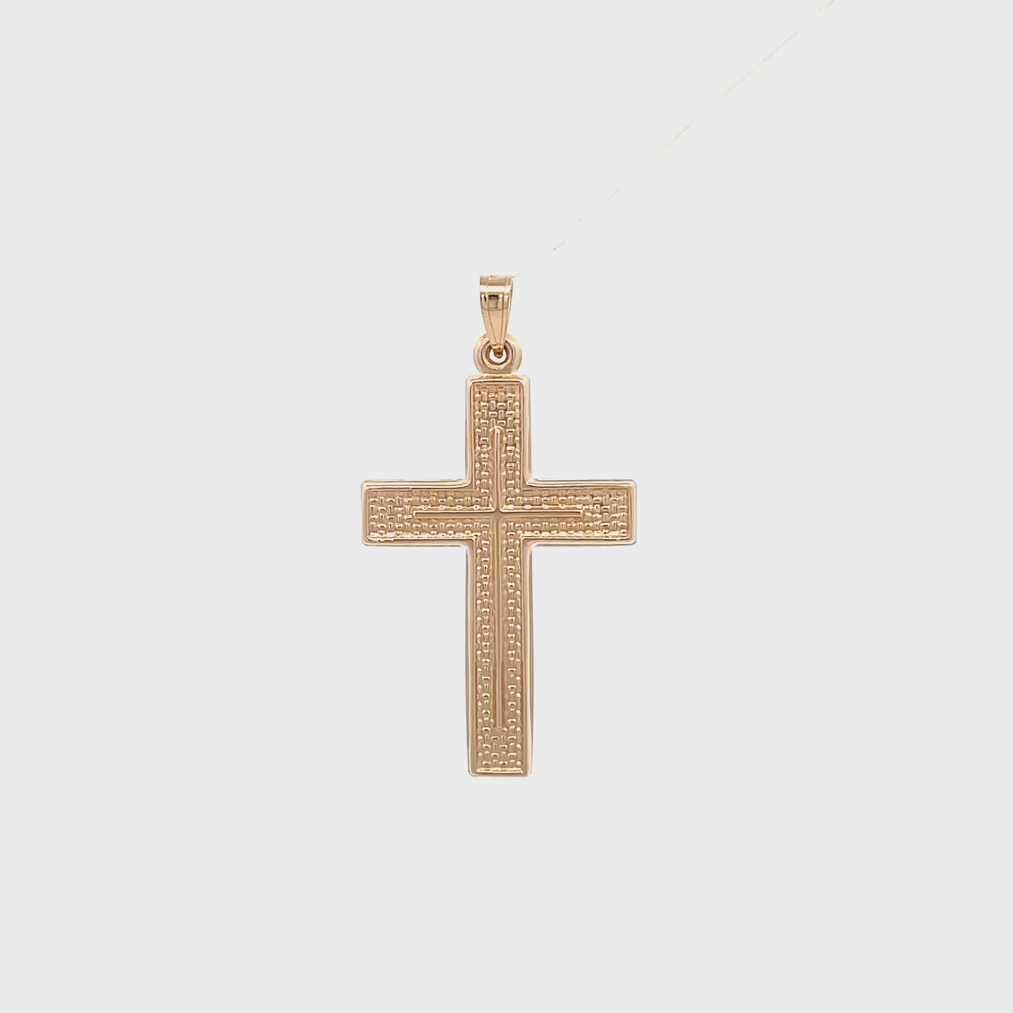 14K Yellow Gold L Design Cross