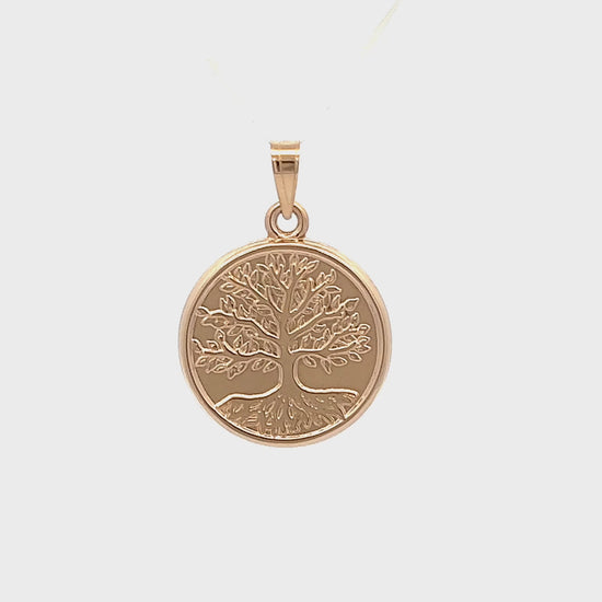 14K Yellow Gold Tree of Life Pendant M