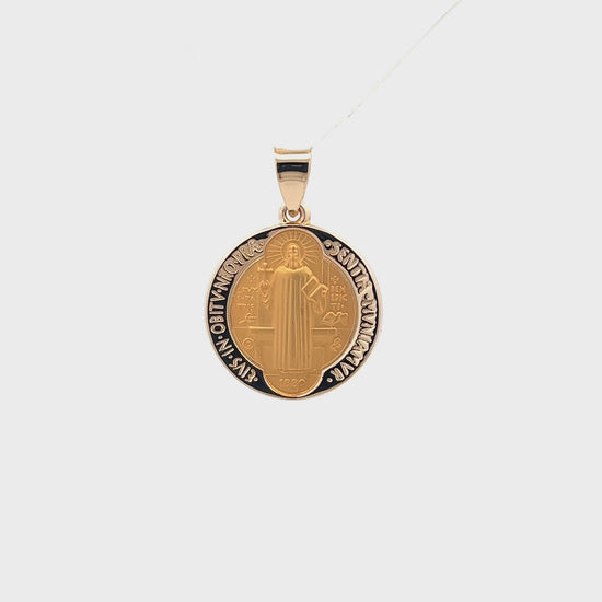 14K Yellow Gold Saint Benedict Medal M