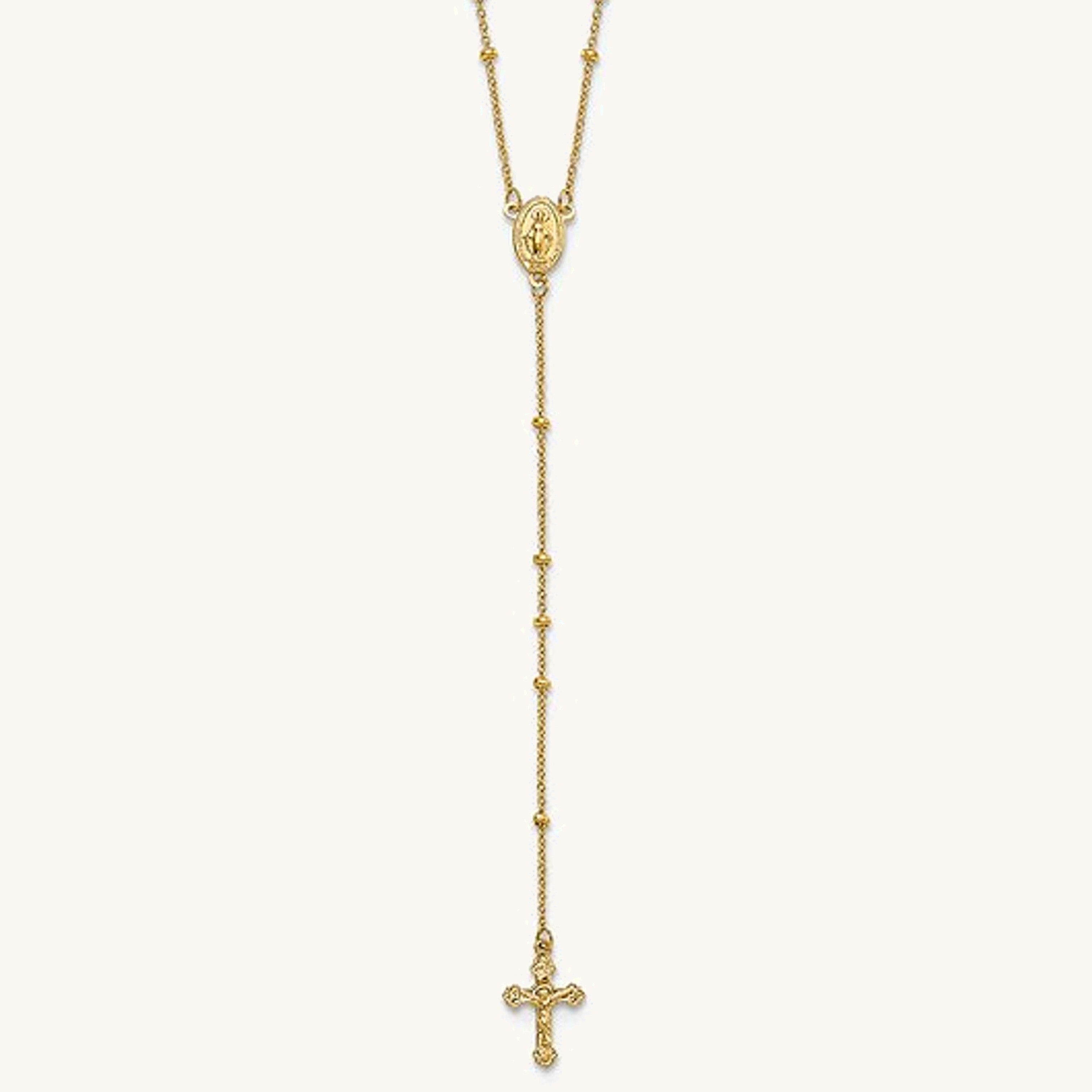 14K Yellow Gold 18" Rosary