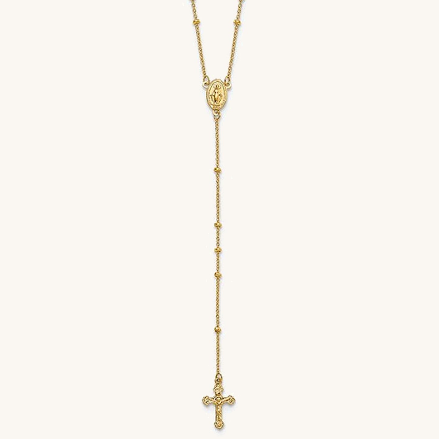 14K Yellow Gold 18" Rosary