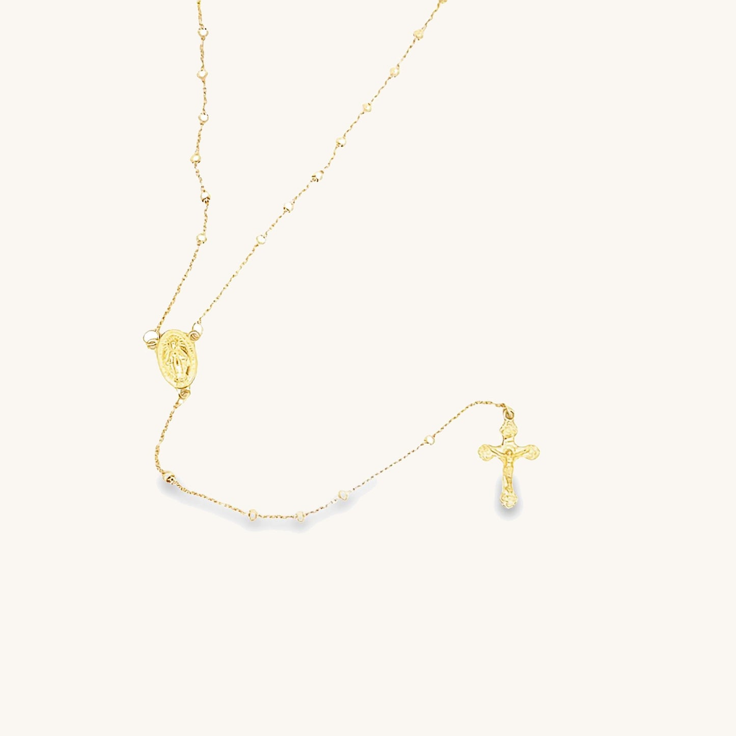 14K Yellow Gold 18" Rosary