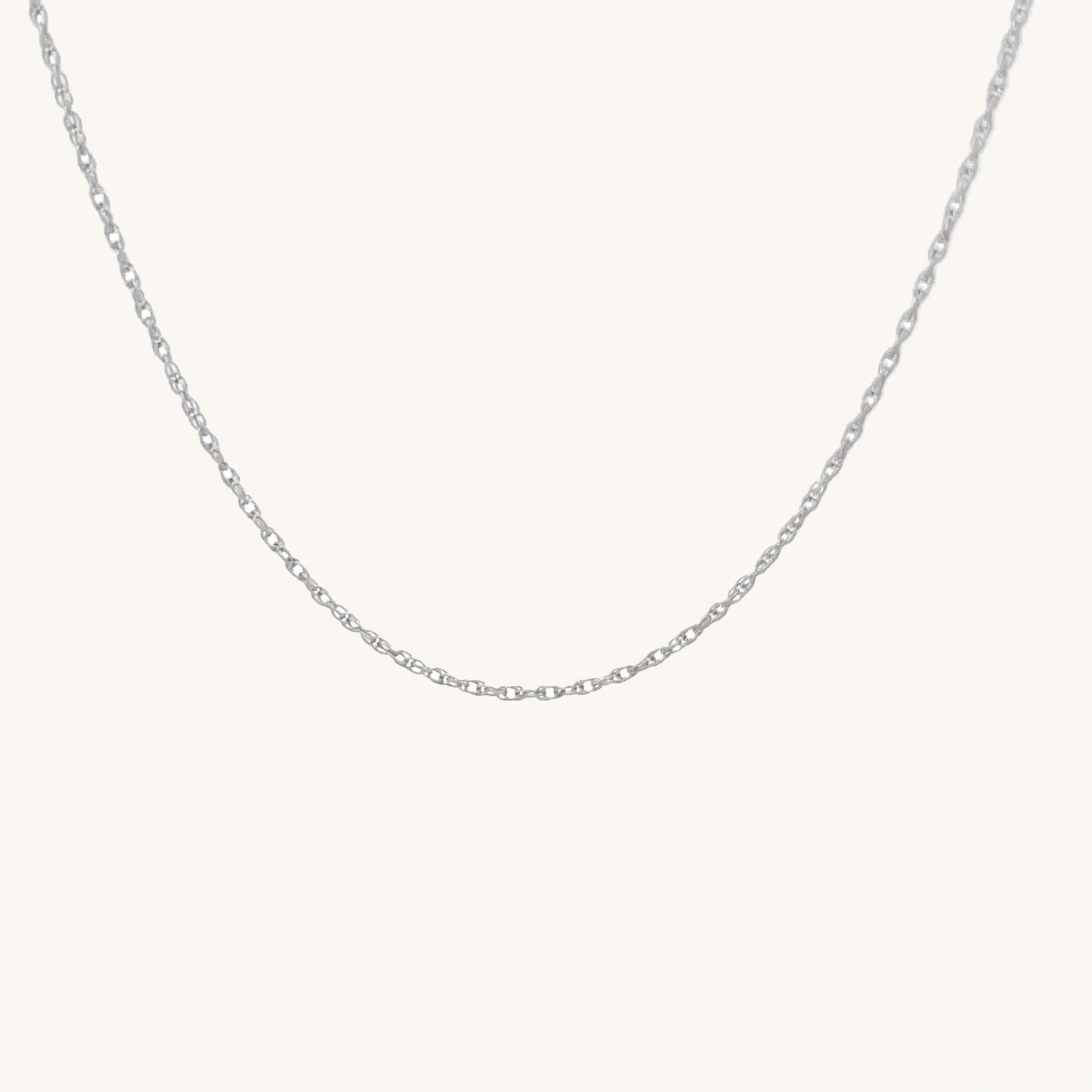 14K White Gold 16" Chain