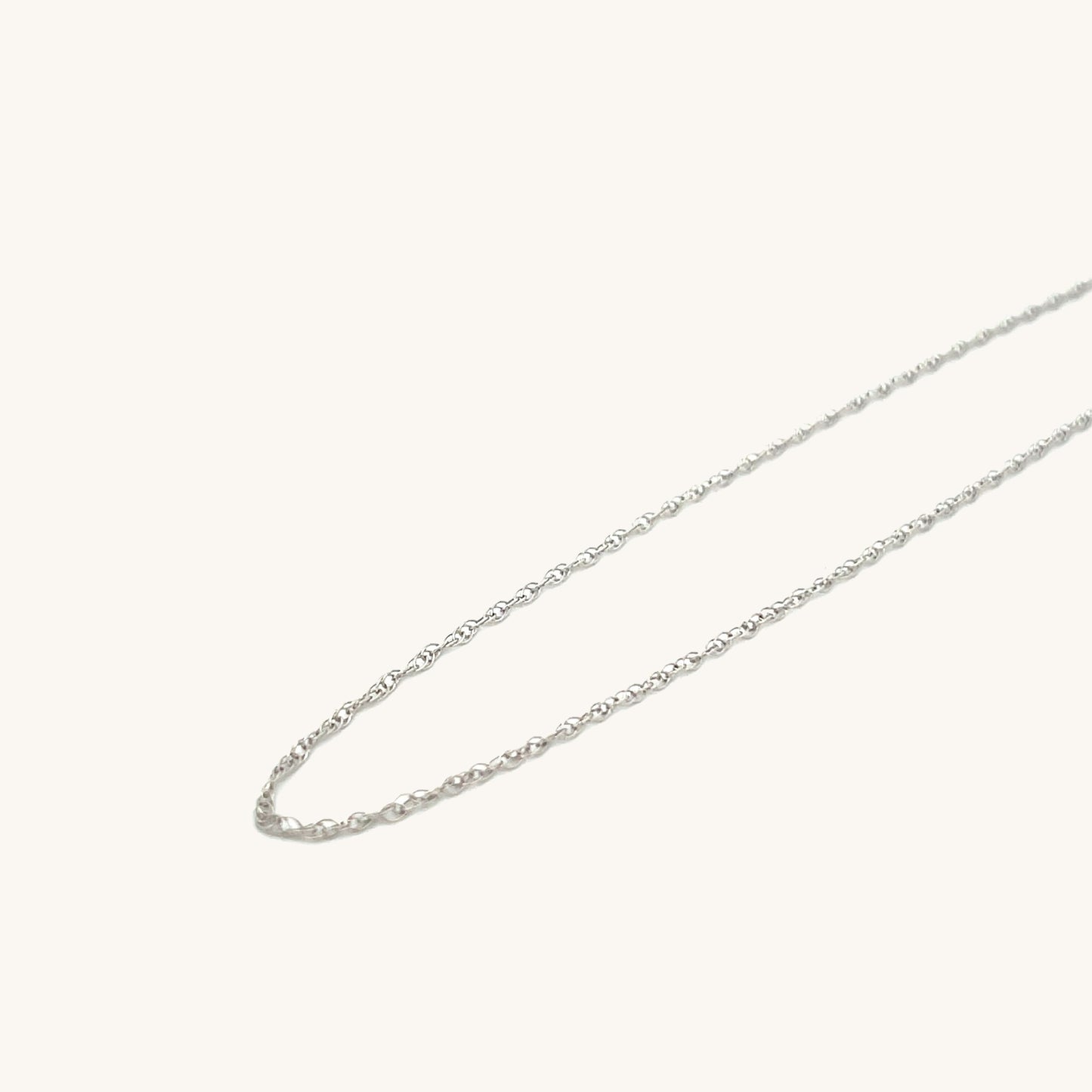 14K White Gold 18" Chain