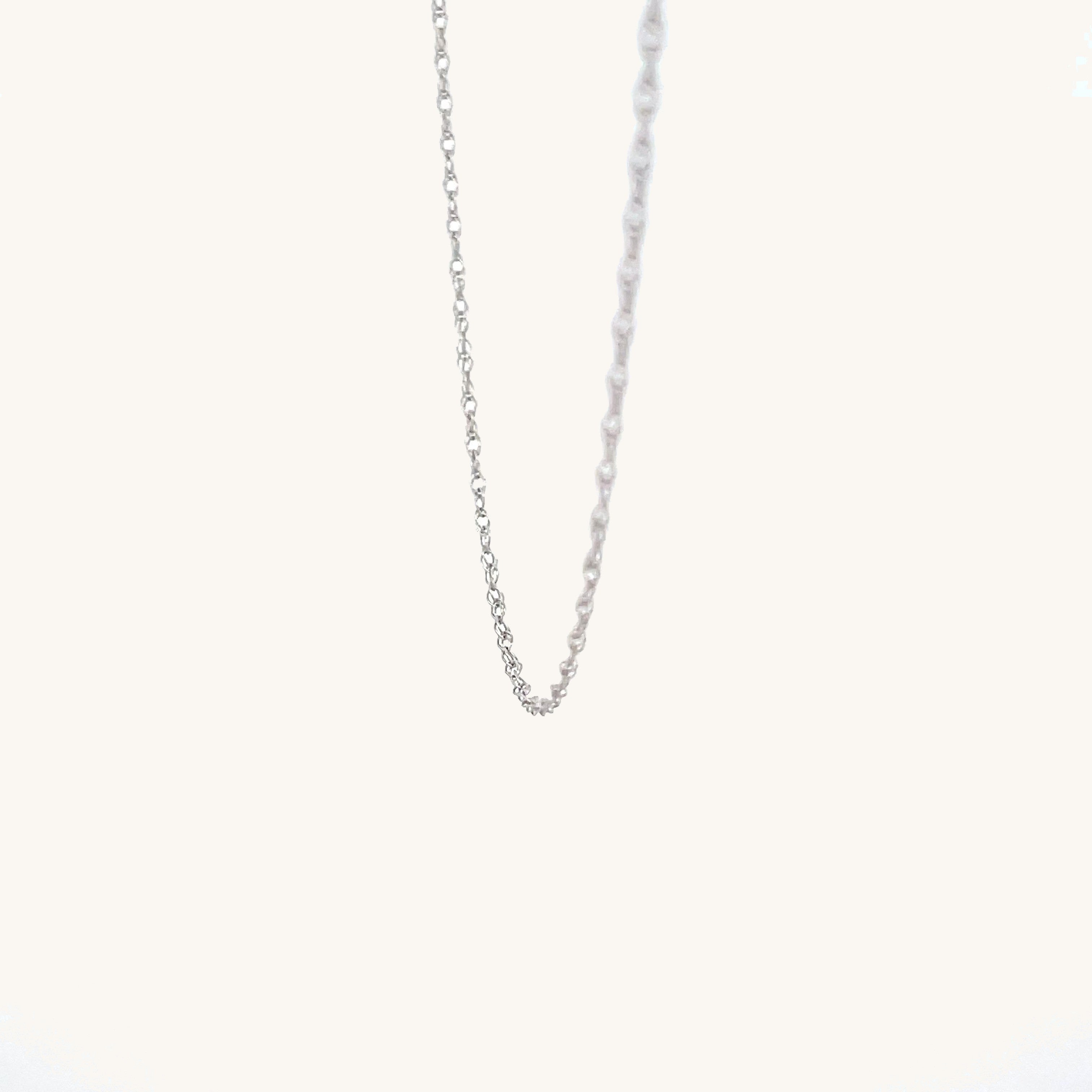 14K White Gold 18" Chain