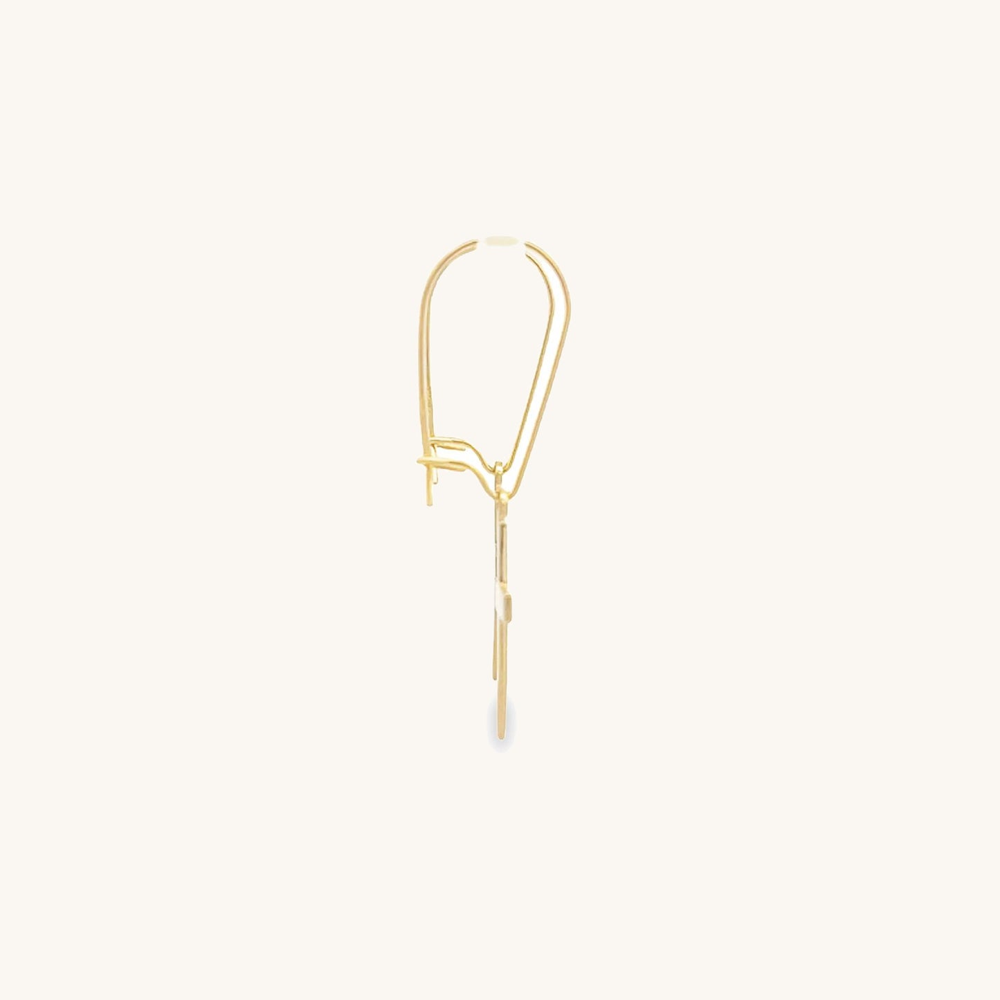 14K Yellow Gold XS Cross Earrings